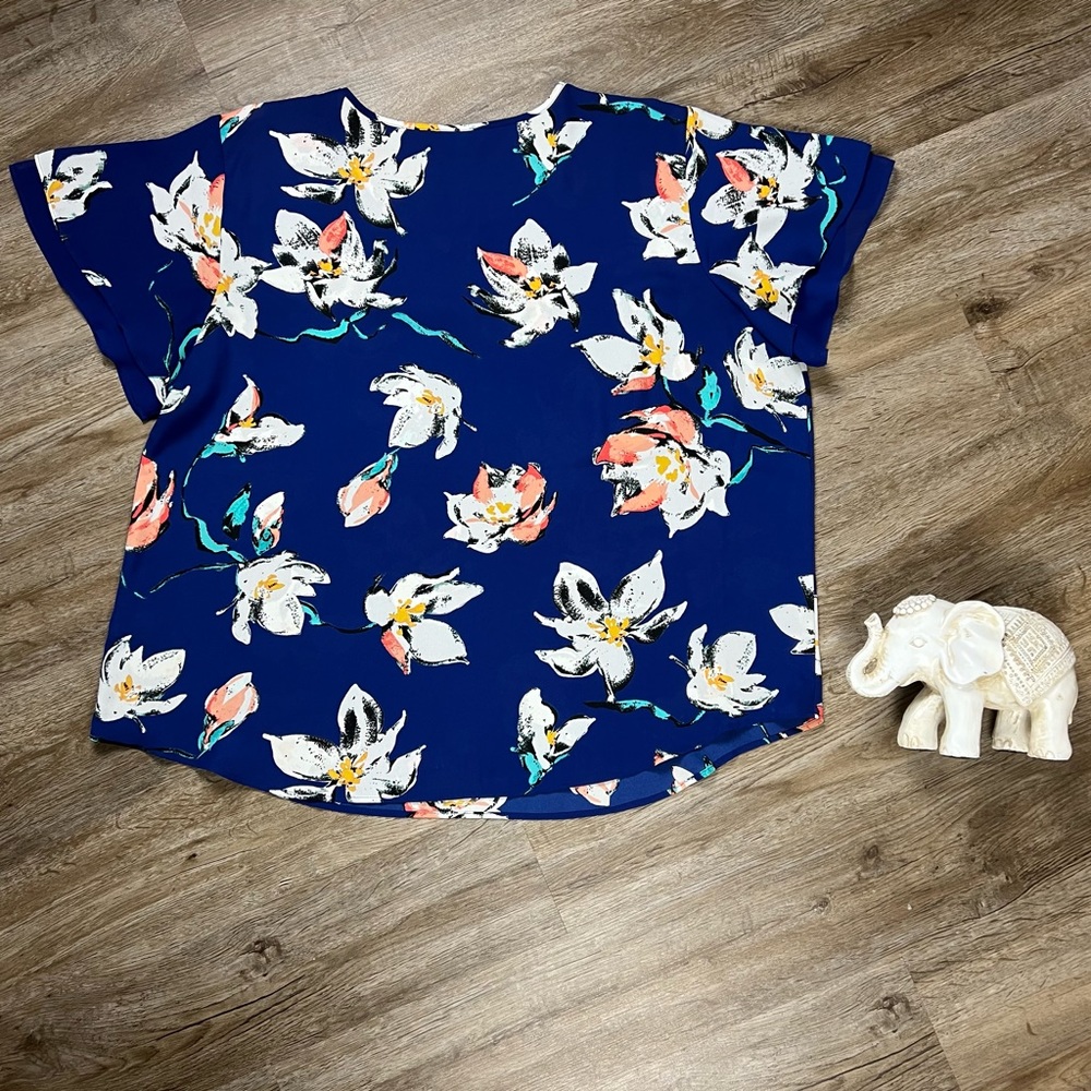 Blue Floral print XXL Van Heusen women’s blouse